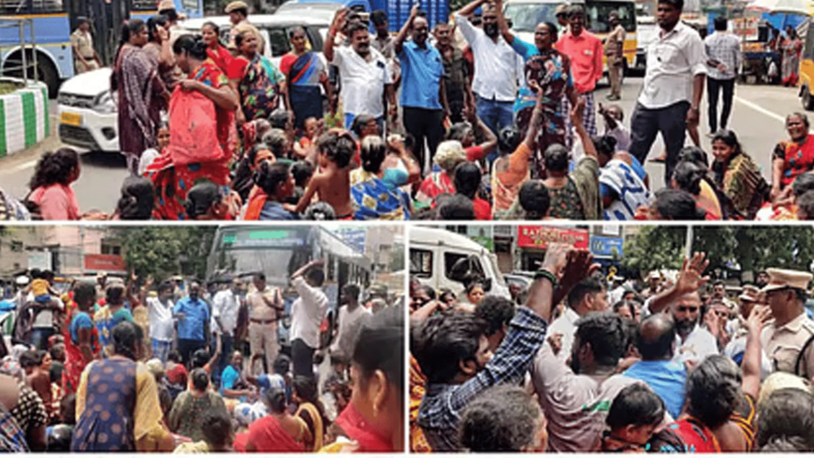 சென்னையில் திடீர் சாலை மறியல்! கோட்டூர்புரம் நகர்ப்புற வாழ்விட மேம்பாட்டு வாரிய மக்கள் போராட்டம்! 195 புதிய வீடுகளை உடனடியாக ஒதுக்கக் கோரிக்கை!