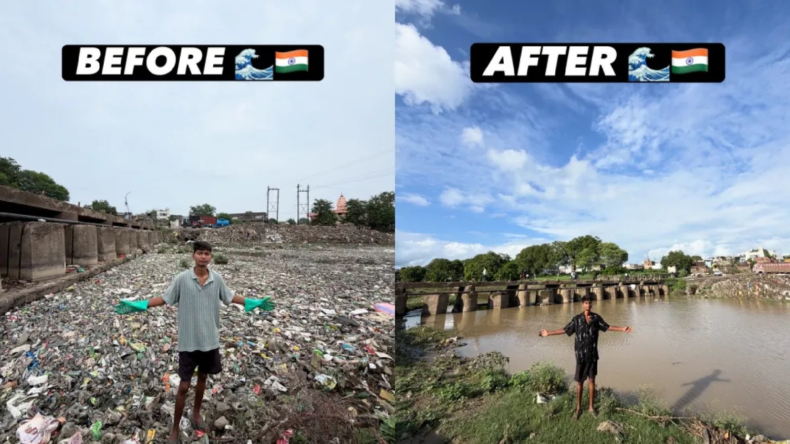 திரும்பிப் பார்க்க வைத்த ‘Gen Z’ – கழிவுகளை தனி ஆளாக சுத்தம் செய்யும் 20 வயது இளைஞர்!