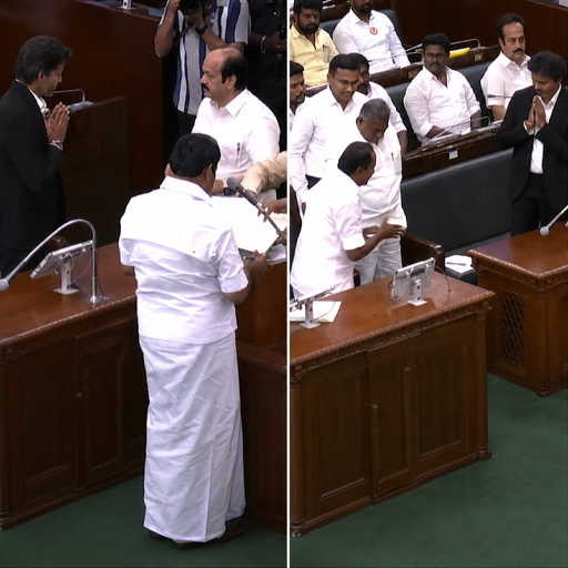 எழுந்து நின்று மரியாதை செய்த முதல்வர் விஜய்: சட்டப்பேரவையில் நெகிழ்ச்சித் தருணம்!
