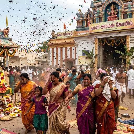 திருவிழாவில் பயங்கரம்: மானாமதுரை அருகே காளியம்மன் கோயில் வழிபாட்டில் புகுந்த மலைத்தேனீக்கள்! பெண்கள், குழந்தைகள் உட்பட 30 பேருக்குக் காயம்!