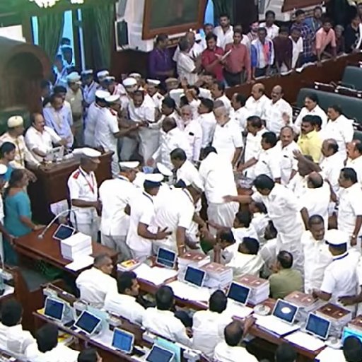 2-வது நாளாக அமளி: சட்டசபையில் இருந்து திமுகவினர் குண்டுக்கட்டாக வெளியேற்றம்