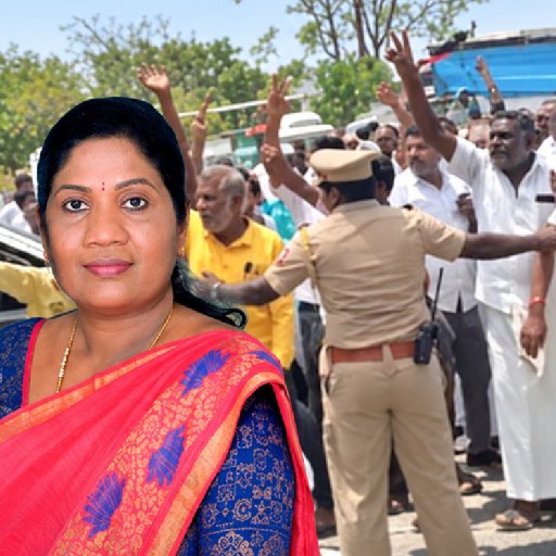 தாராபுரம் த.வெ.க. வேட்பாளர் சத்தியபாமாவின் காரை தாக்கியதாக அ.தி.மு.க. வேட்பாளர் உட்பட 9 பேர் மீது வழக்கு