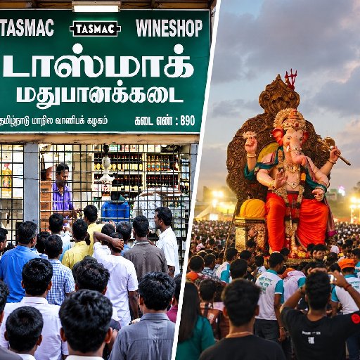 விநாயகர் சிலை ஊர்வலம்: இன்று, நாளையும் டாஸ்மாக் கடைகளை மூட உத்தரவு